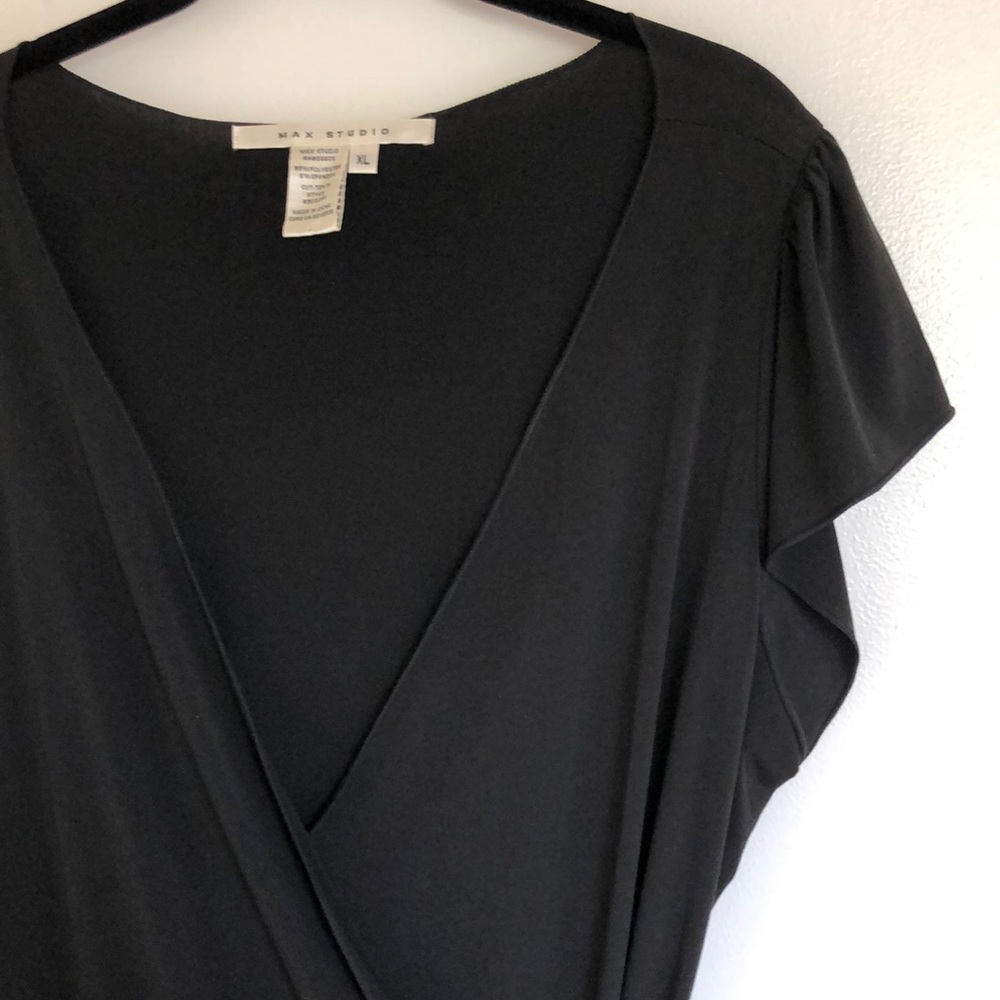 MAX STUDIO•Slinky Wrap Dress - Picture 3 of 8